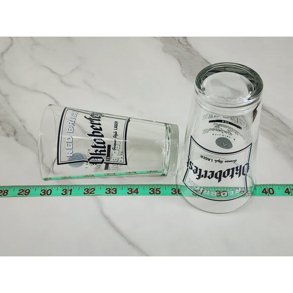 Red Brick Oktoberfest German Styler Lager Pint Beer Glass 16oz Drinkware x2 - Picture 13 of 13